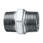 Galvanised Malleable Nipple 1" - Click Image to Close